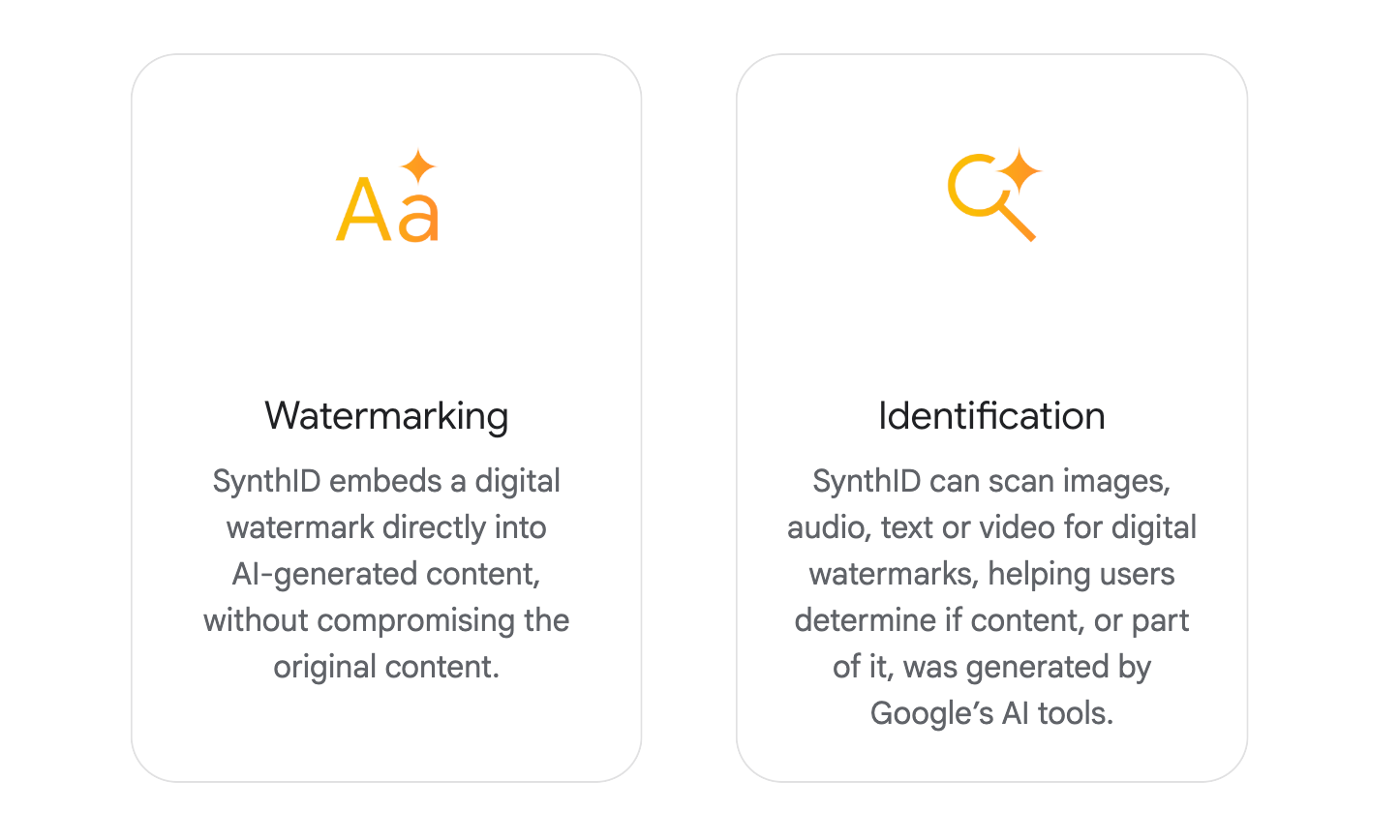 SynthID watermarking and identification